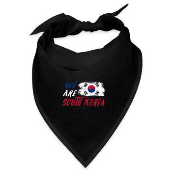 Wir sind Südkorea - Bandana Dreieckstuch - Schwarz - Vorne