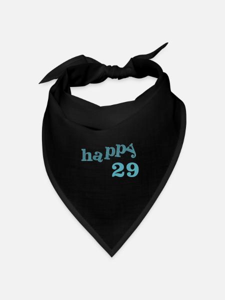 happy 29 - Bandana Dreieckstuch - Schwarz