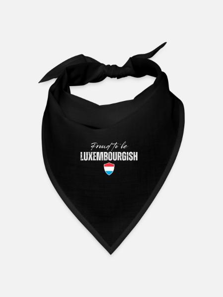 Flagge von Luxemburg, Luxemburger Stolz - Bandana Dreieckstuch - Schwarz