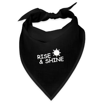 RISE & SHINE - Bandana Dreieckstuch - Schwarz - Vorne