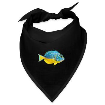 Vivid Parrotfish Burst - Bandana Dreieckstuch - Schwarz - Vorne