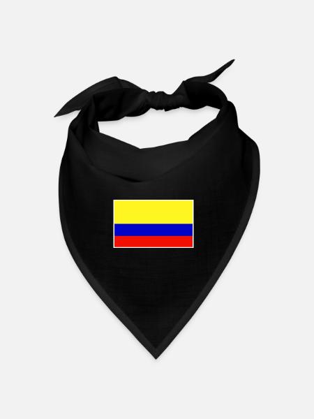 Colombia Flag Classic Frame - Bandana Dreieckstuch - Schwarz