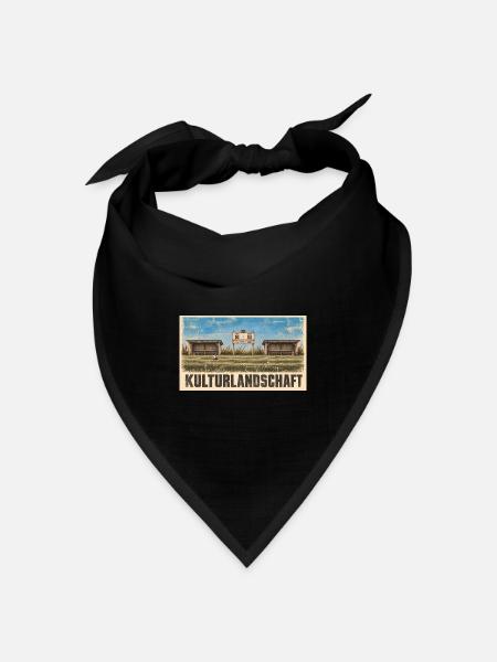Fussball - Kulturlandschaft - Bandana Dreieckstuch - Schwarz