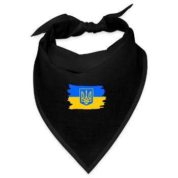 Ukraine - Bandana Dreieckstuch - Schwarz - Vorne