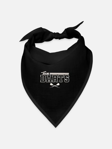 Dart Darten Darts Team - Bandana Dreieckstuch - Schwarz