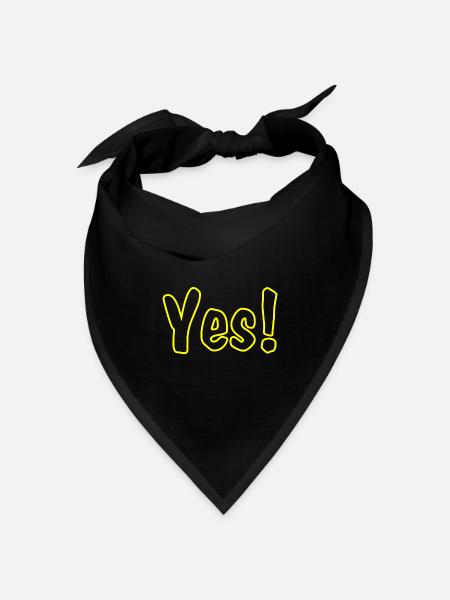 Yes Yellow - Bandana Dreieckstuch - Schwarz