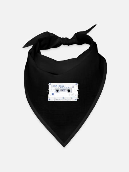cassette outline - Bandana Dreieckstuch - Schwarz