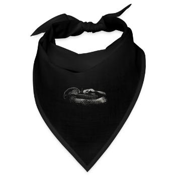 Schlange - Bandana Dreieckstuch - Schwarz - Vorne