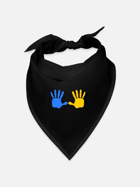 Ukraine - Bandana Dreieckstuch - Schwarz