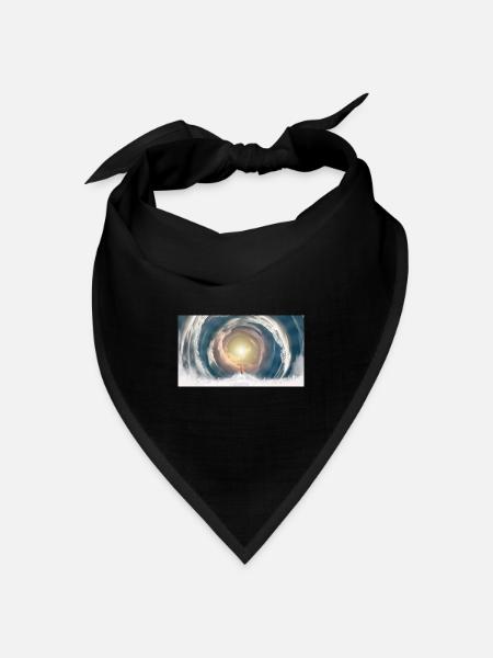 Himmlischer Lichtstrahl - Bandana Dreieckstuch - Schwarz