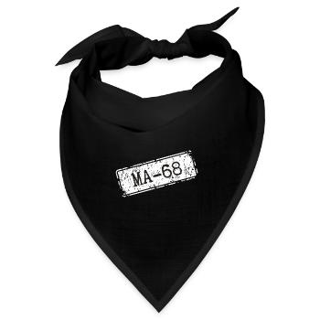 Mannheim 68 - Bandana Dreieckstuch - Schwarz - Vorne