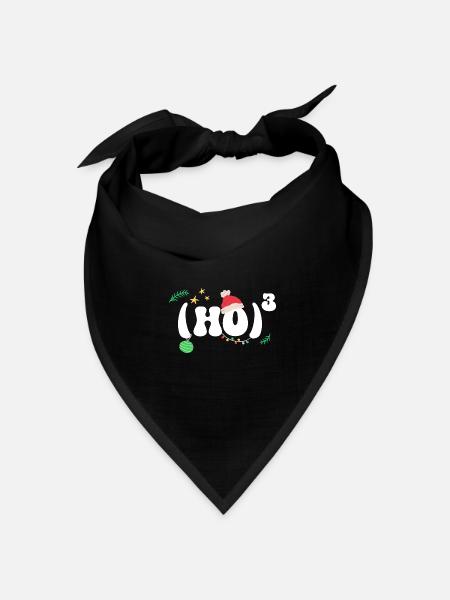 (HO)3 - Hohoho - Weihnachten Mathe - Bandana Dreieckstuch - Schwarz