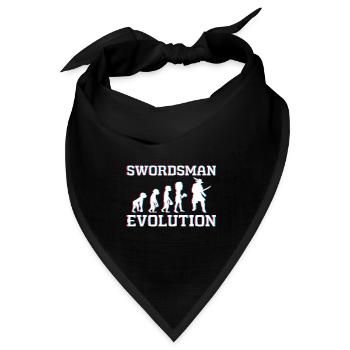 Krieger Kenjutsu Säbel Kampf - Bandana Dreieckstuch - Schwarz - Vorne