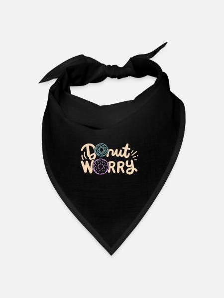 Donut inspirierender Donut - Bandana Dreieckstuch - Schwarz