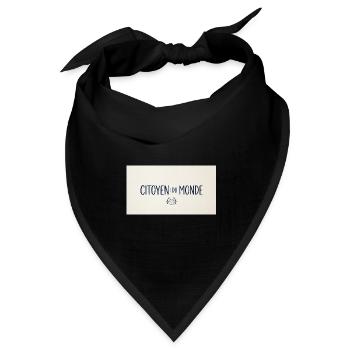 Citoyen du Monde - Kosmopolit beschenken - Bandana Dreieckstuch - Schwarz - Vorne