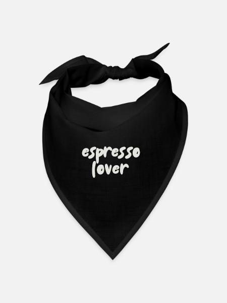 espresso lover - Bandana Dreieckstuch - Schwarz