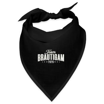 Team Bräutigam JGA 2026 Junggesellenabschied - Bandana Dreieckstuch - Schwarz - Vorne