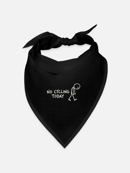 No Cycling Today – Lustiger Radfahrer Pausentag - Bandana Dreieckstuch - Schwarz