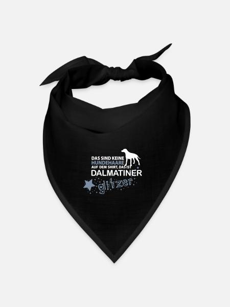 Dalmatiner Glitzer - Bandana Dreieckstuch - Schwarz