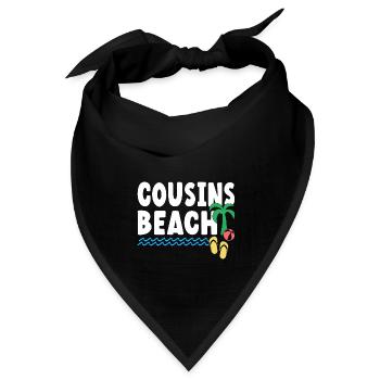 Cousins Beach - Bandana Dreieckstuch - Schwarz - Vorne