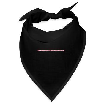 speak lyrics and sarcasm - Bandana Dreieckstuch - Schwarz - Vorne