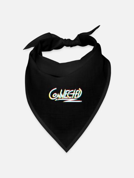 Connected_white_prism - Bandana Dreieckstuch - Schwarz
