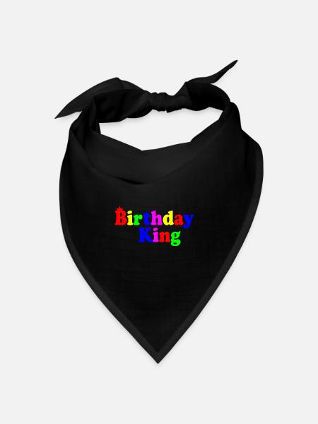 Birthday king - Bandana Dreieckstuch - Schwarz