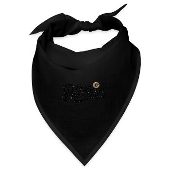 Bitcoin - Cool Finance Logo - Bandana Dreieckstuch - Schwarz - Vorne