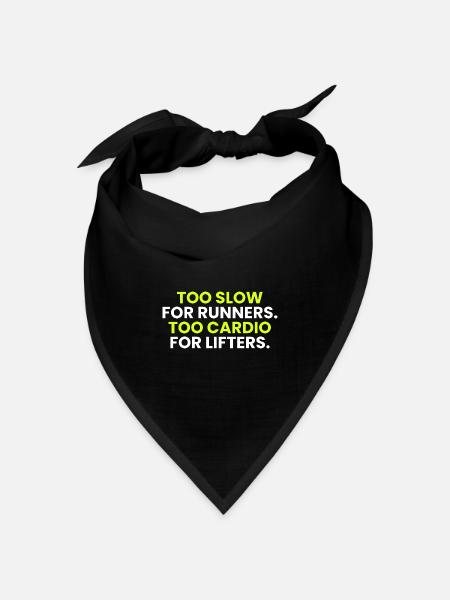 02_too-langsam-für-runners_dark-Kleidungsstück - Bandana Dreieckstuch - Schwarz
