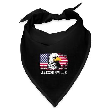 Jacksonville Florida - Bandana Dreieckstuch - Schwarz - Vorne