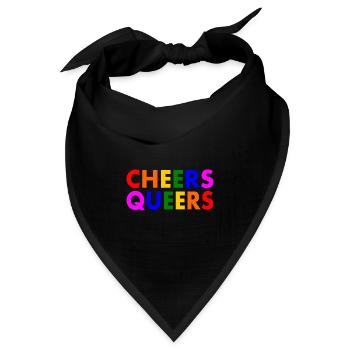 Cheers queers - Bandana Dreieckstuch - Schwarz - Vorne