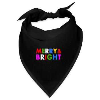 Merry and bright - Bandana Dreieckstuch - Schwarz - Vorne