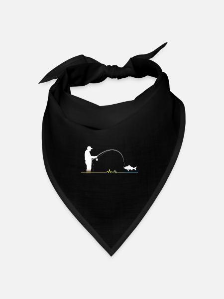 Herzlinie Angler - Männer T-Shirt - Bandana Dreieckstuch - Schwarz