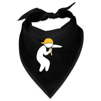 Hiphop Rapper - Bandana Dreieckstuch - Schwarz - Vorne