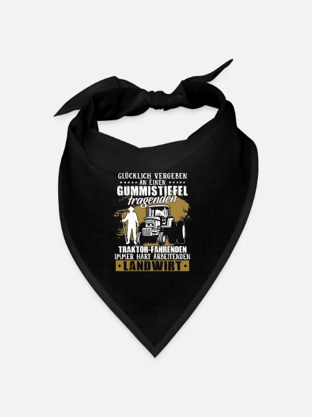 Landwirt Shirt · Landwirtschaft · Vergeben Bauer - Bandana Dreieckstuch - Schwarz