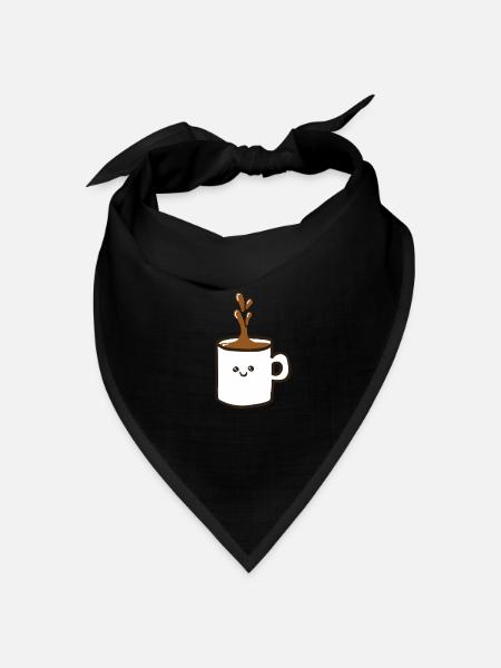 Tasse - Kakao - Bandana Dreieckstuch - Schwarz