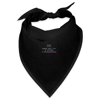 Gamers Don't Die We Respawn | Gamer Motiv - Bandana Dreieckstuch - Schwarz - Vorne