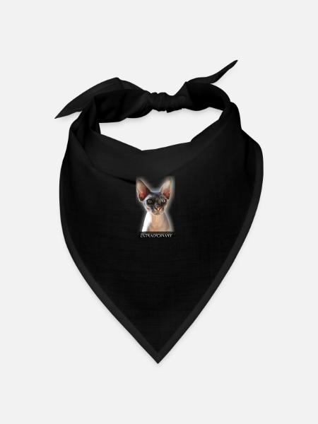 extraordinary Sphinx Katze - Bandana Dreieckstuch - Schwarz