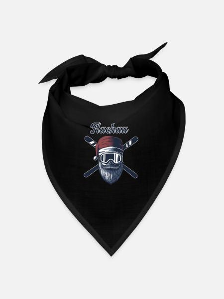 Flachau Skiurlaub Skipiste - Bandana Dreieckstuch - Schwarz