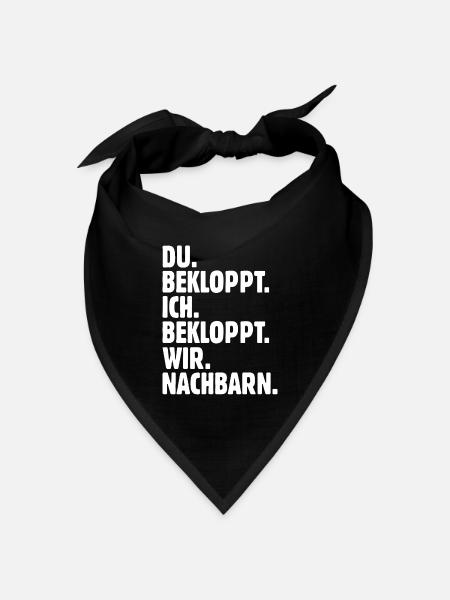 Nachbar - Bandana Dreieckstuch - Schwarz