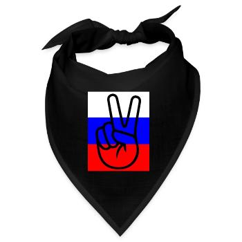 Frieden mit Russland - Bandana Dreieckstuch - Schwarz - Vorne