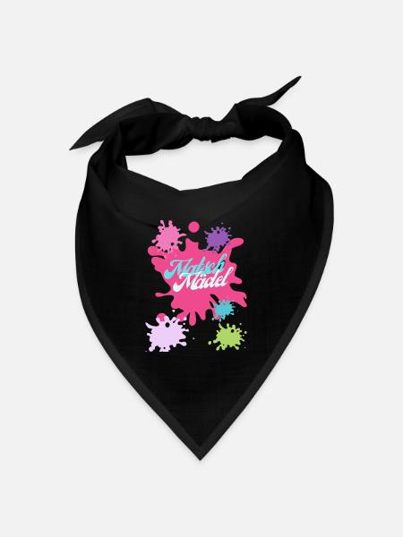 Muddy run shirt mud Matsch Lauf Team obstacle Frau - Bandana Dreieckstuch - Schwarz