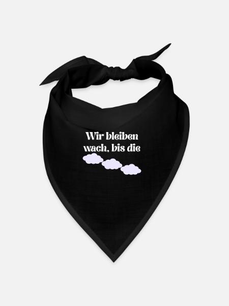 Lila Wolken Song - Bandana Dreieckstuch - Schwarz