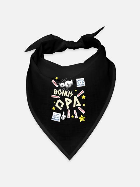 Bonusopa - Bandana Dreieckstuch - Schwarz