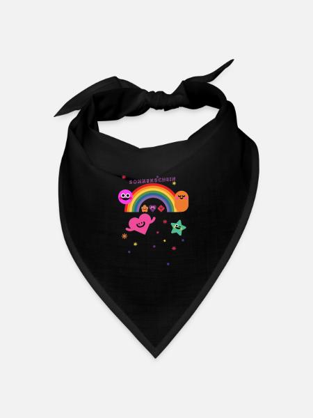 Sonnenschein - Bandana Dreieckstuch - Schwarz