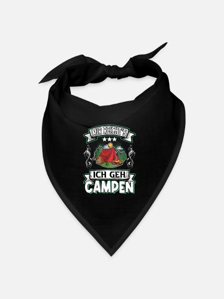 Campen Camping Camper Zelt Zelten Spruch Lustig - Bandana Dreieckstuch - Schwarz