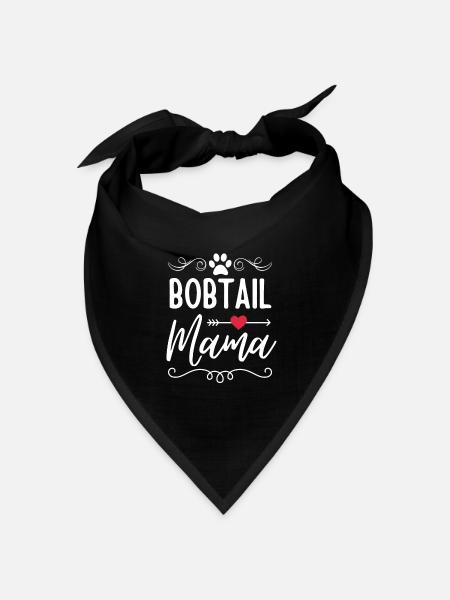 Bobtail Mama Bobtail Liebhaber - Bandana Dreieckstuch - Schwarz