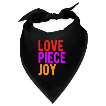 love piece joy - Bandana Dreieckstuch - Schwarz - Vorne