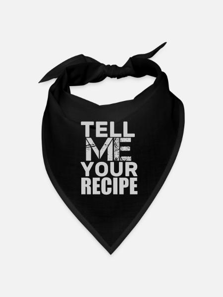 tell recipe - Bandana Dreieckstuch - Schwarz