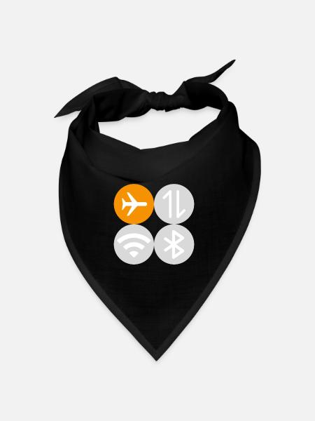 Quick Menu Flug Modus - Bandana Dreieckstuch - Schwarz